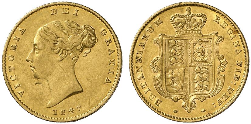 GB 1/2 Sovereign - Half Sovereign 1847