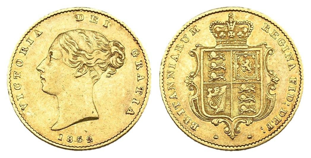 GB 1/2 Sovereign - Half Sovereign 1852