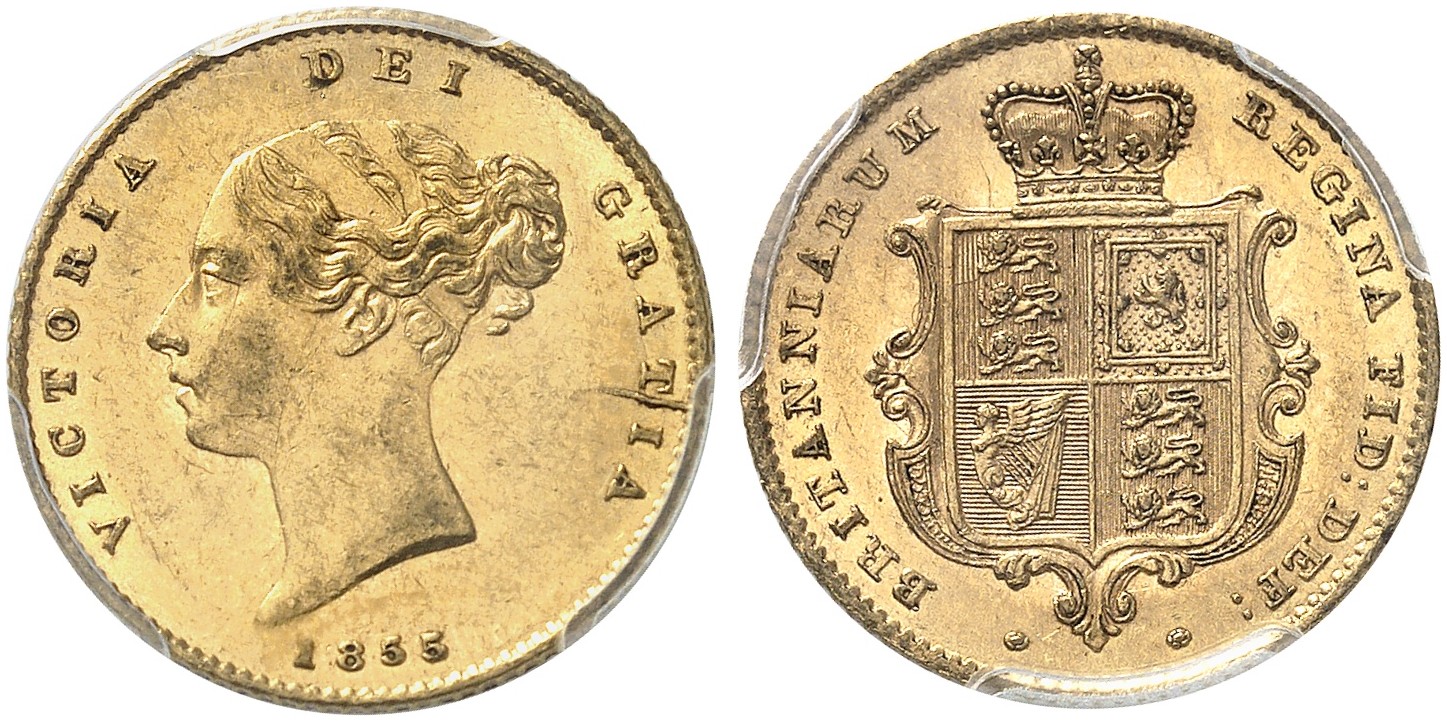 GB 1/2 Sovereign - Half Sovereign 1855