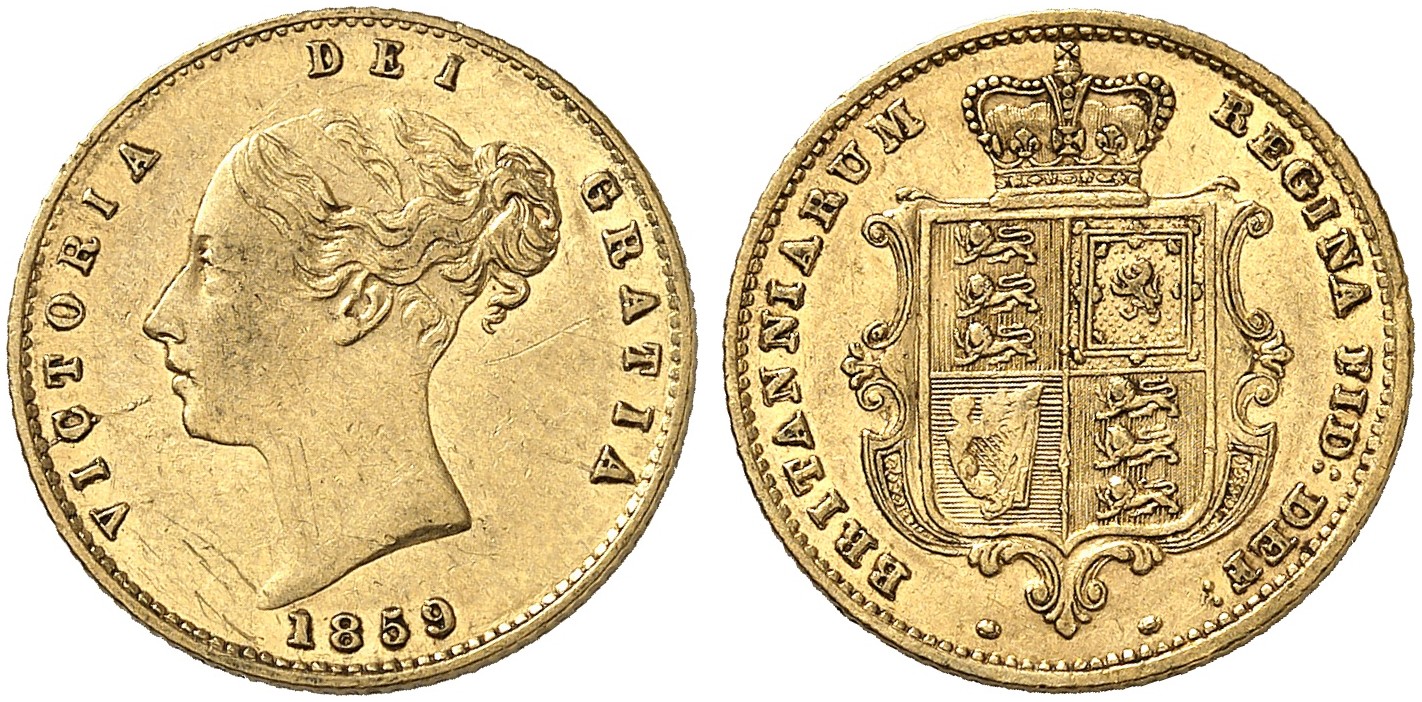 GB 1/2 Sovereign - Half Sovereign 1859