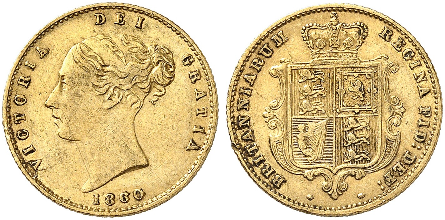 GB 1/2 Sovereign - Half Sovereign 1860