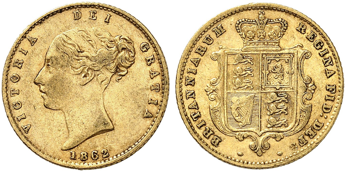 GB 1/2 Sovereign - Half Sovereign 1862