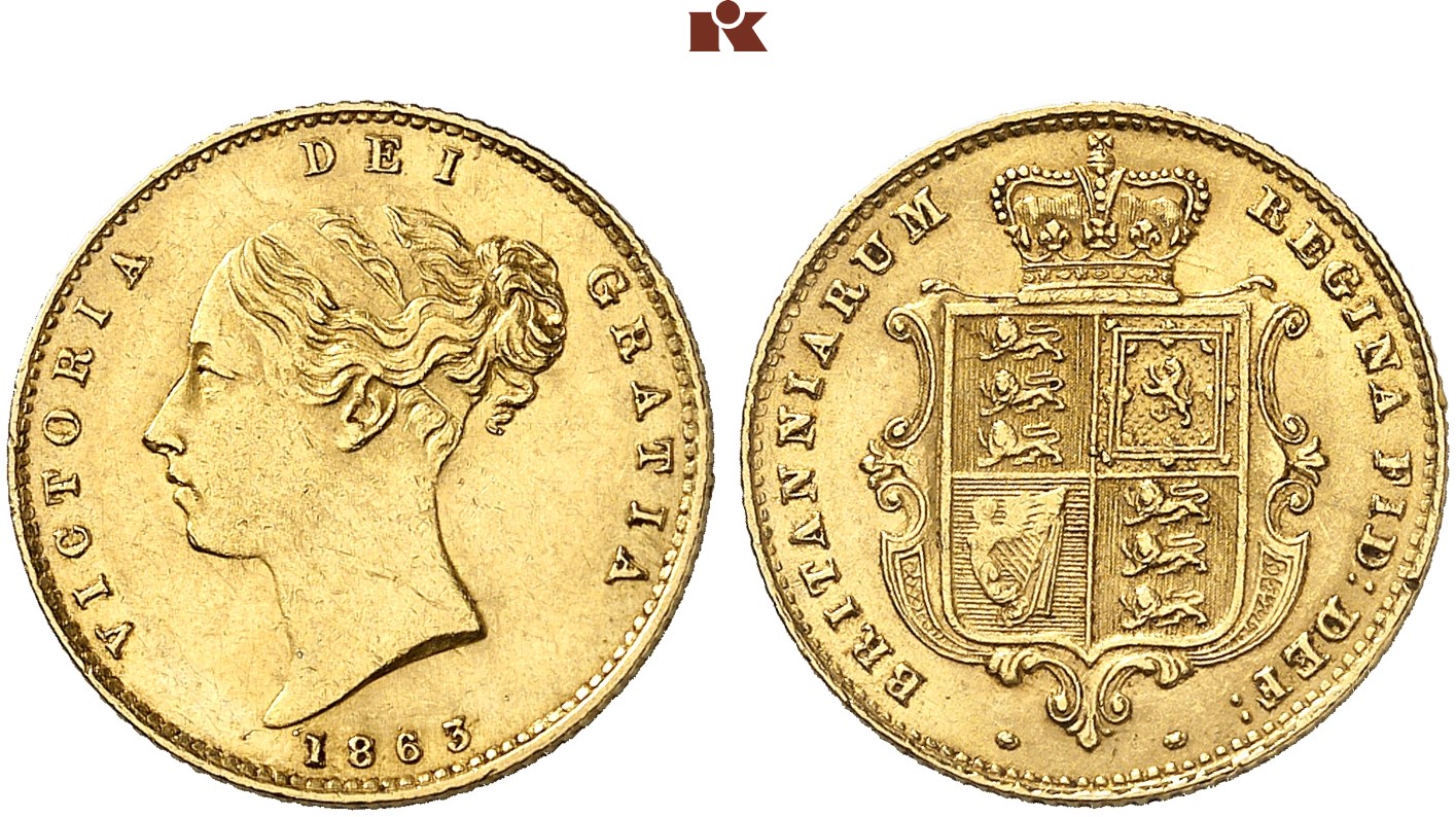 GB 1/2 Sovereign - Half Sovereign 1863