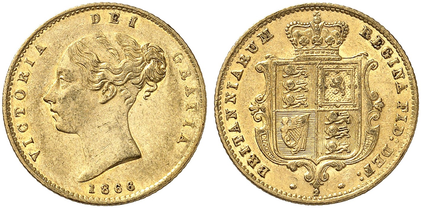 GB 1/2 Sovereign - Half Sovereign 1866