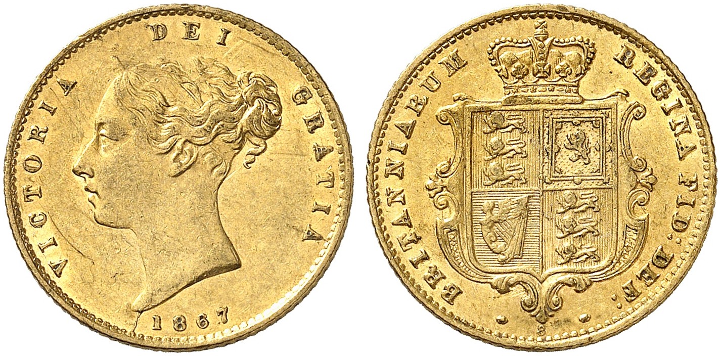 GB 1/2 Sovereign - Half Sovereign 1867