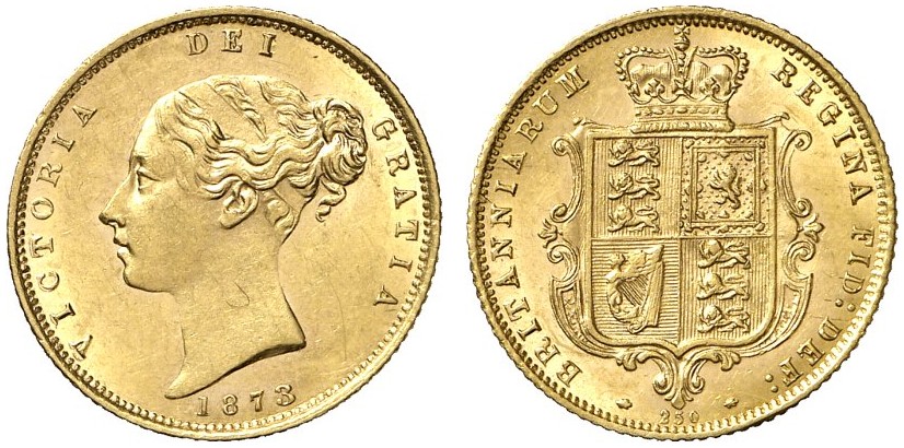 GB 1/2 Sovereign - Half Sovereign 1873