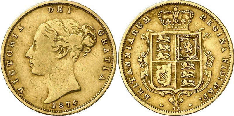 GB 1/2 Sovereign - Half Sovereign 1874