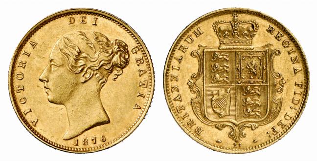 GB 1/2 Sovereign - Half Sovereign 1876