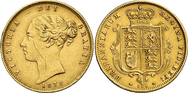 GB 1/2 Sovereign - Half Sovereign 1878