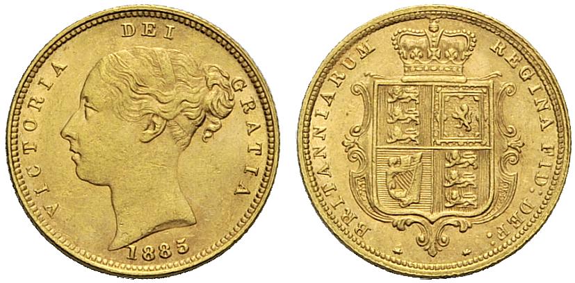 GB 1/2 Sovereign - Half Sovereign 1885