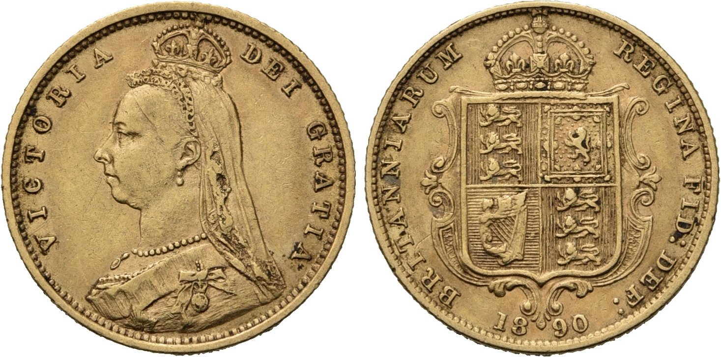 GB 1/2 Sovereign - Half Sovereign 1890