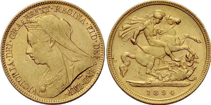 GB 1/2 Sovereign - Half Sovereign 1894
