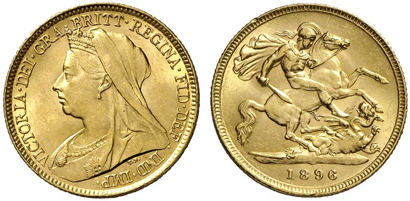 GB 1/2 Sovereign - Half Sovereign 1896