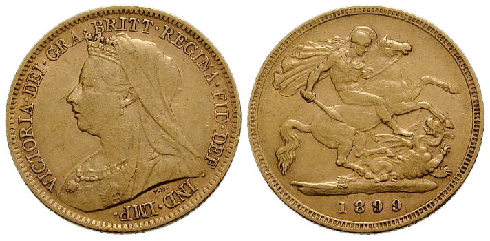 GB 1/2 Sovereign - Half Sovereign 1899