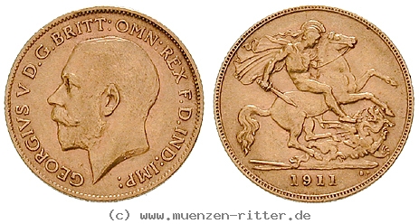 GB 1/2 Sovereign - Half Sovereign 1911