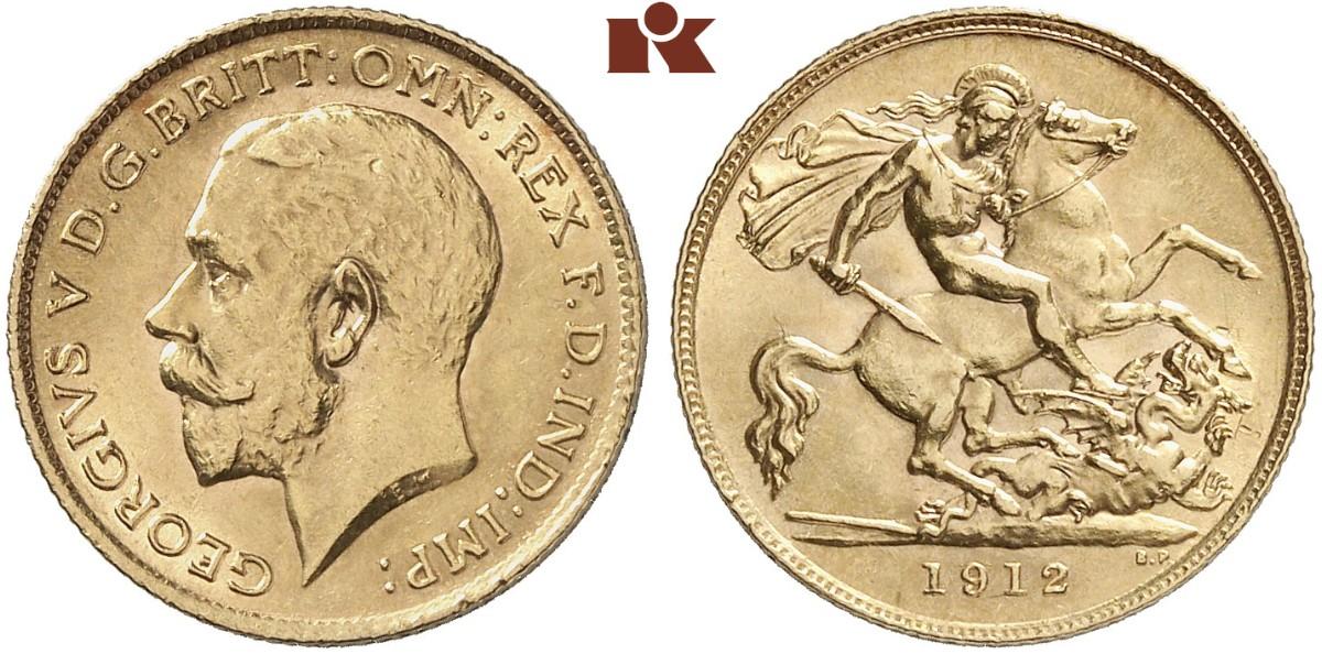 GB 1/2 Sovereign - Half Sovereign 1912