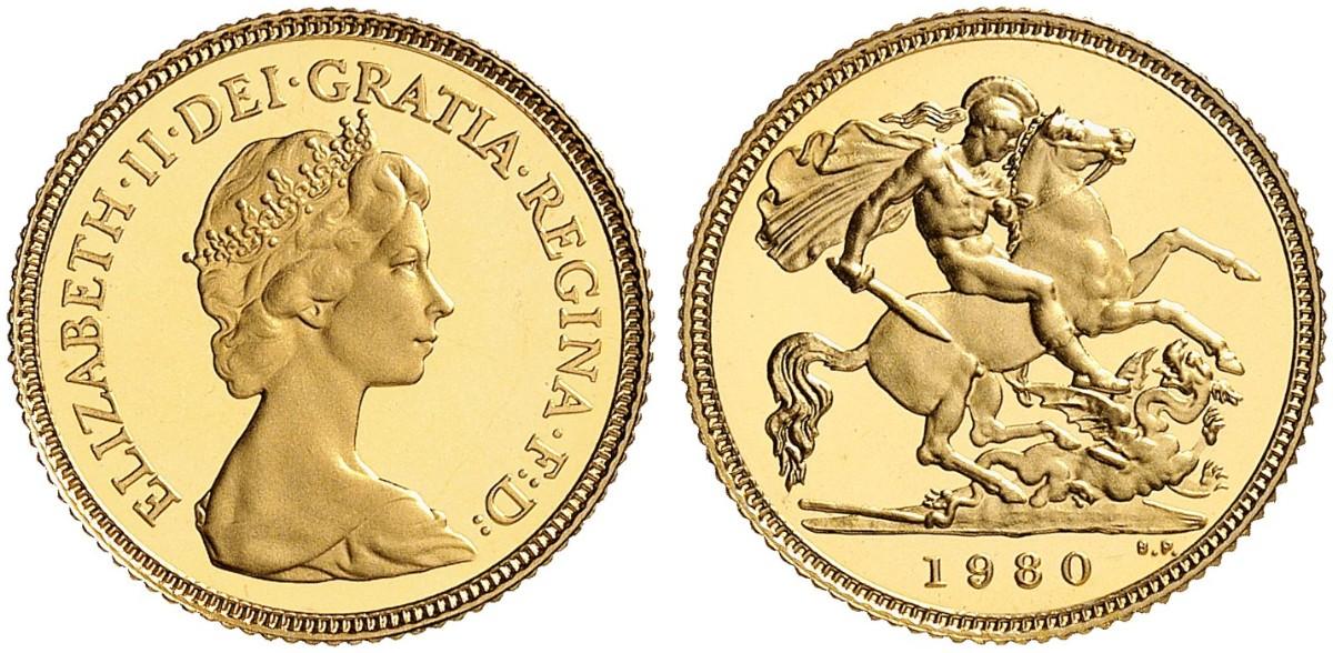 GB 1/2 Sovereign - Half Sovereign 1980
