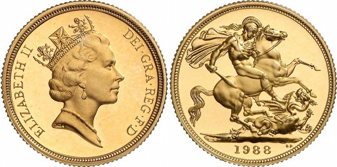 GB 1/2 Sovereign - Half Sovereign 1988