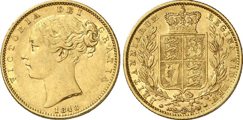 GB Sovereign 1848