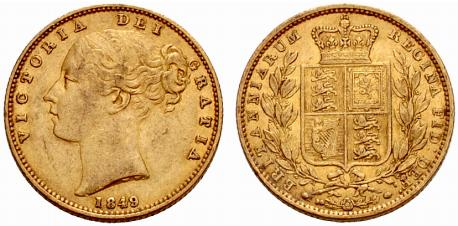 GB Sovereign 1849