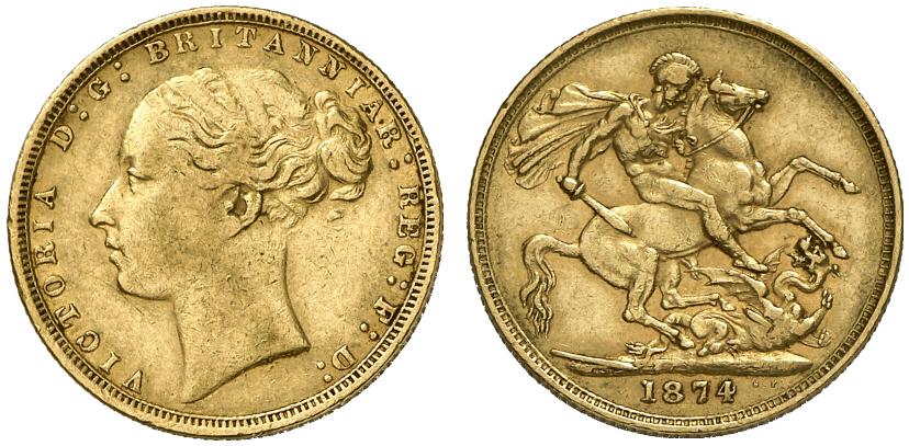 GB Sovereign 1874