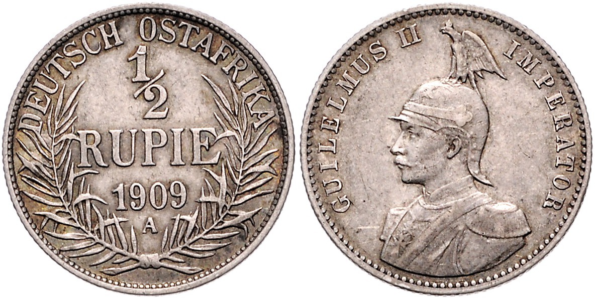 DE 1/2 Rupie 1909 A