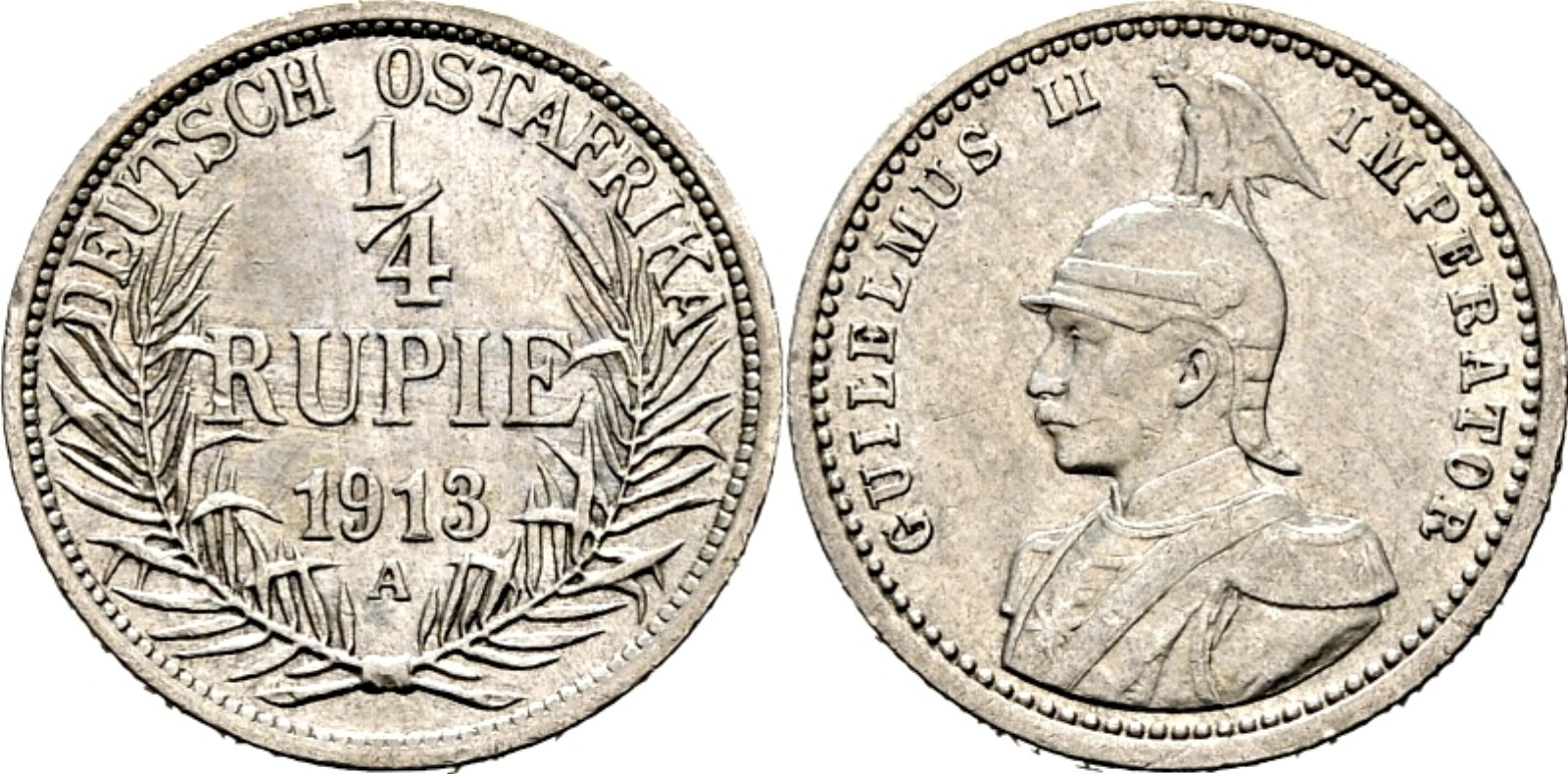 DE 1/4 Rupie 1913 A