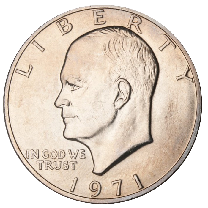 US 1 Dollar 1972 no mintmark