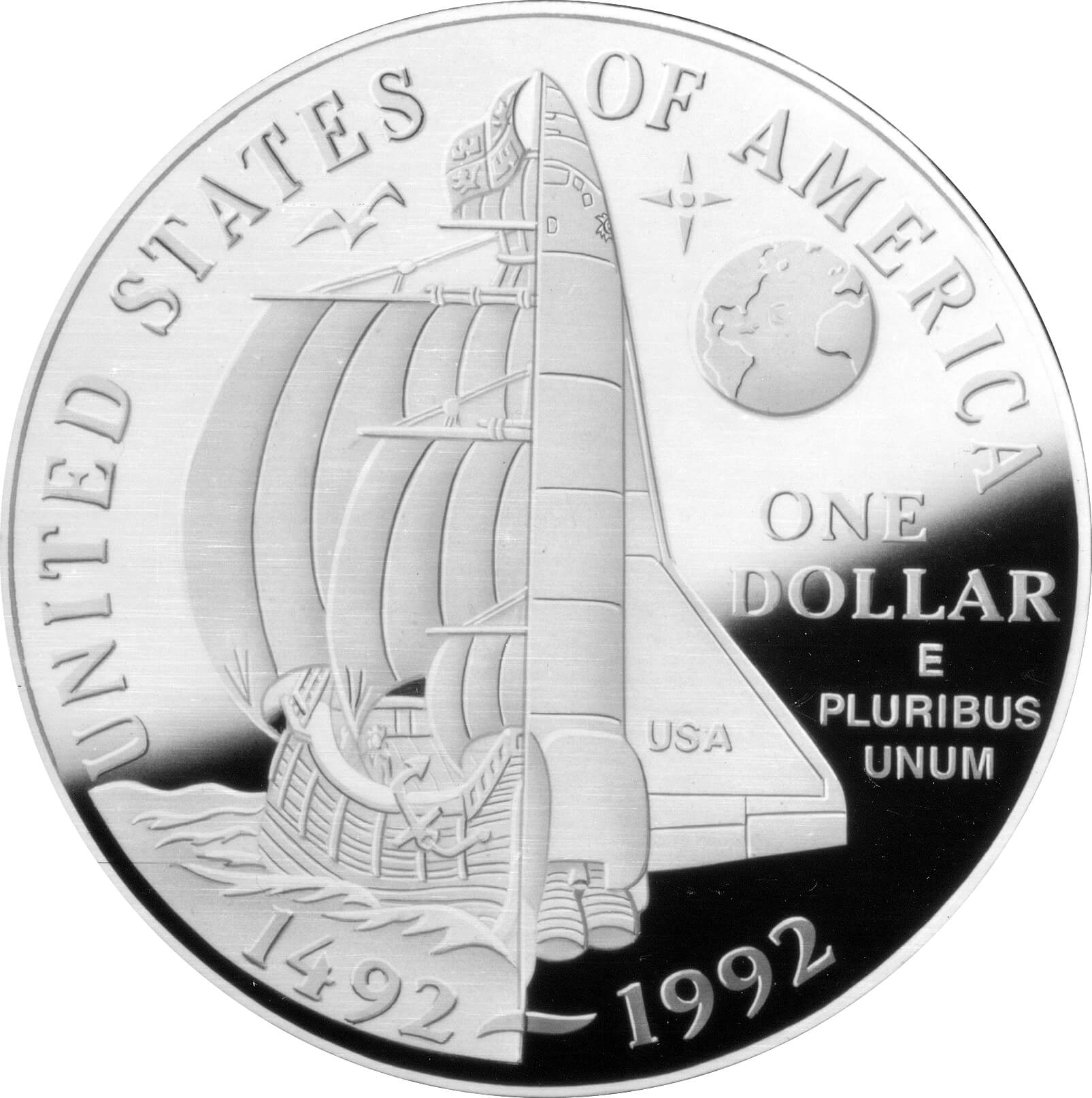 US 1 Dollar 1992 no mintmark