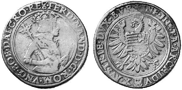 HRR 1 Taler 1521 Arms of the Duchy of Krain