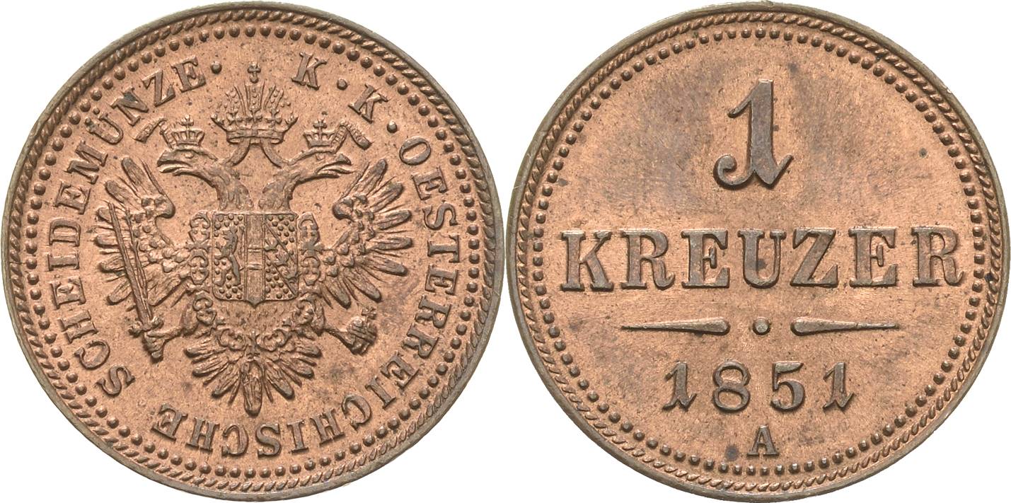 AT 1 Kreuzer 1851 B