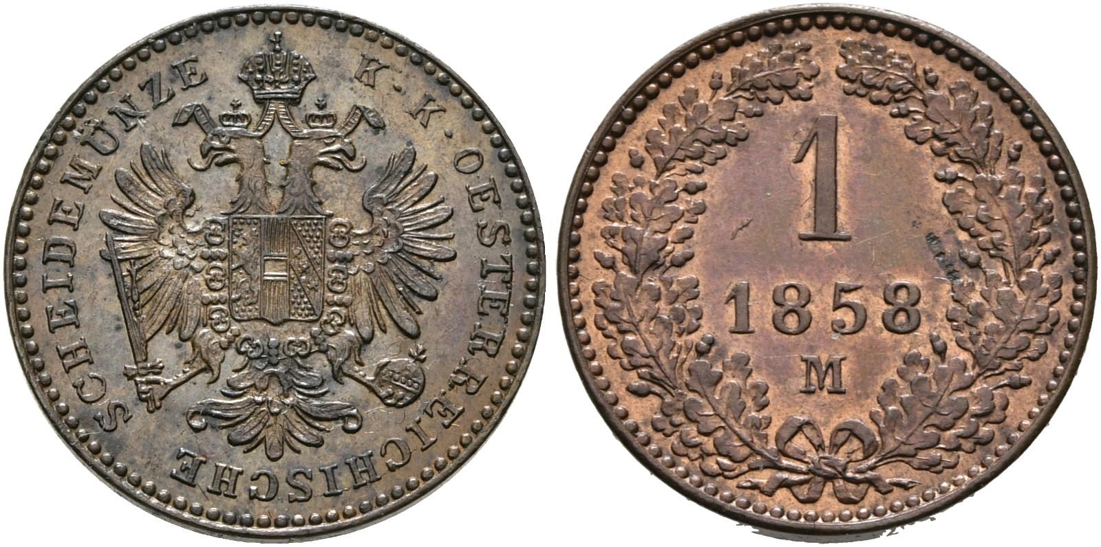 AT 1 Kreuzer 1858 V