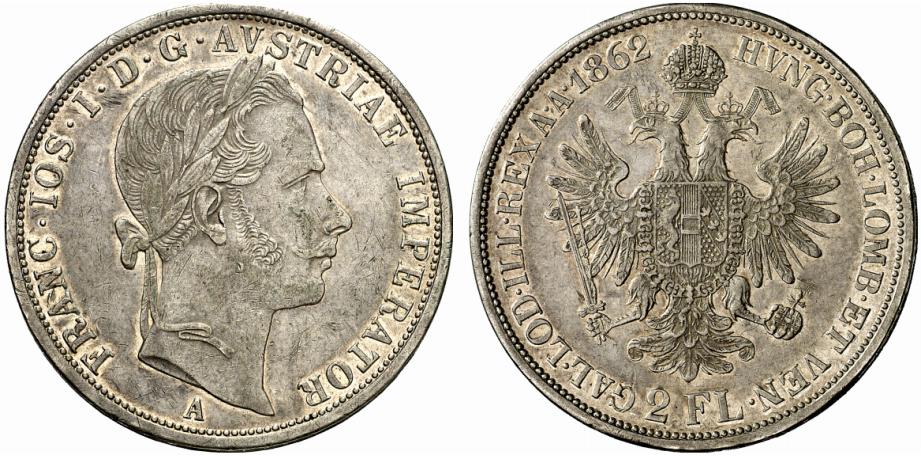 AT 2 Gulden / Doppelgulden 1859 B