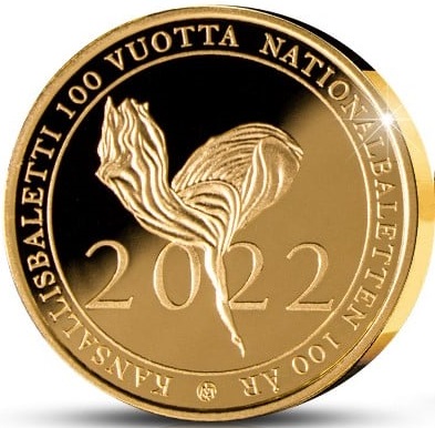FI 100 Euro 2022 Lithuanian Mint Logo